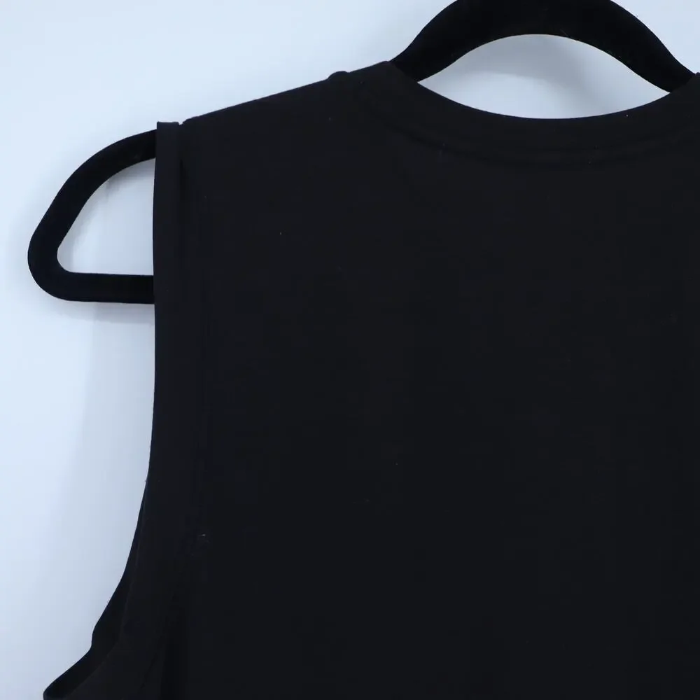 Lululemon Jersey Training Muscle Tank Black Wordmark Active Top Women's 12